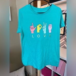Cat & Jack Sign Language Love T-shirt, Kid Size Large